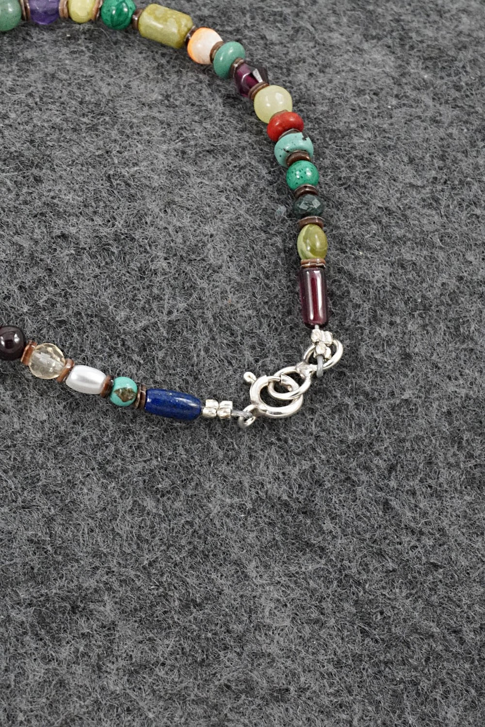 Multi-Stone & Sterling Silver Bracelet - Helen Tsosie