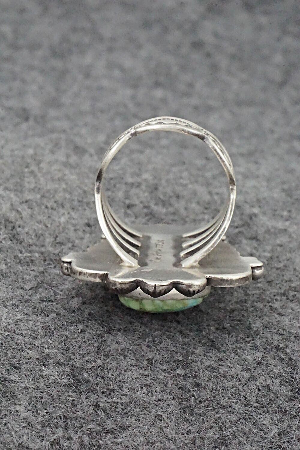 Turquoise & Sterling Silver Ring - Tom Lewis - Size 8.5