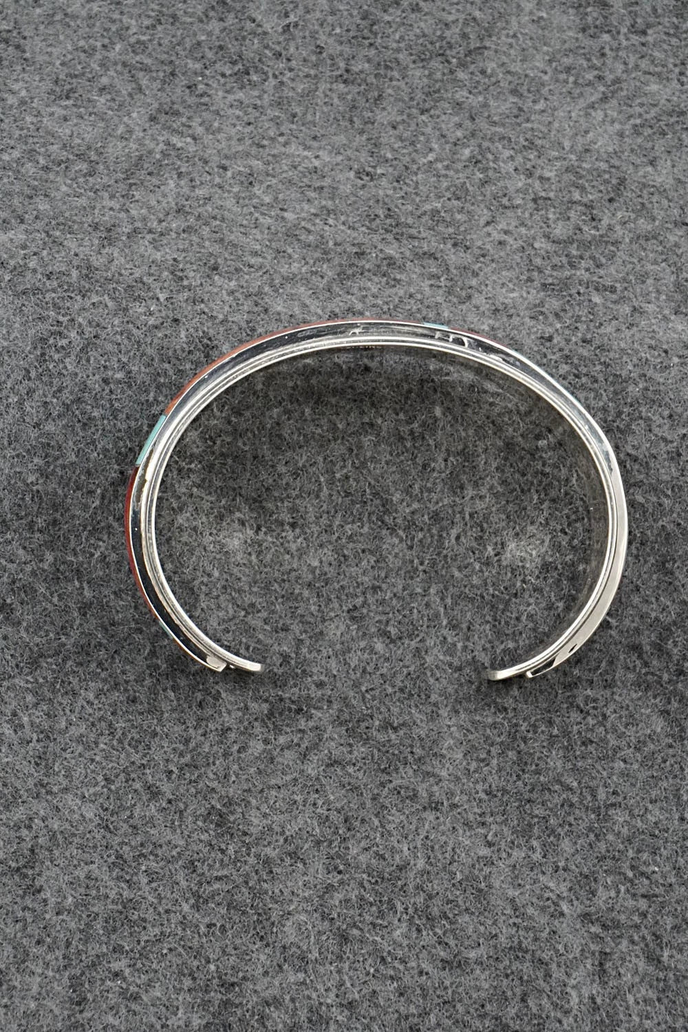 Turquoise, Spiny Oyster & Sterling Silver Bracelet - Glendora Booqua