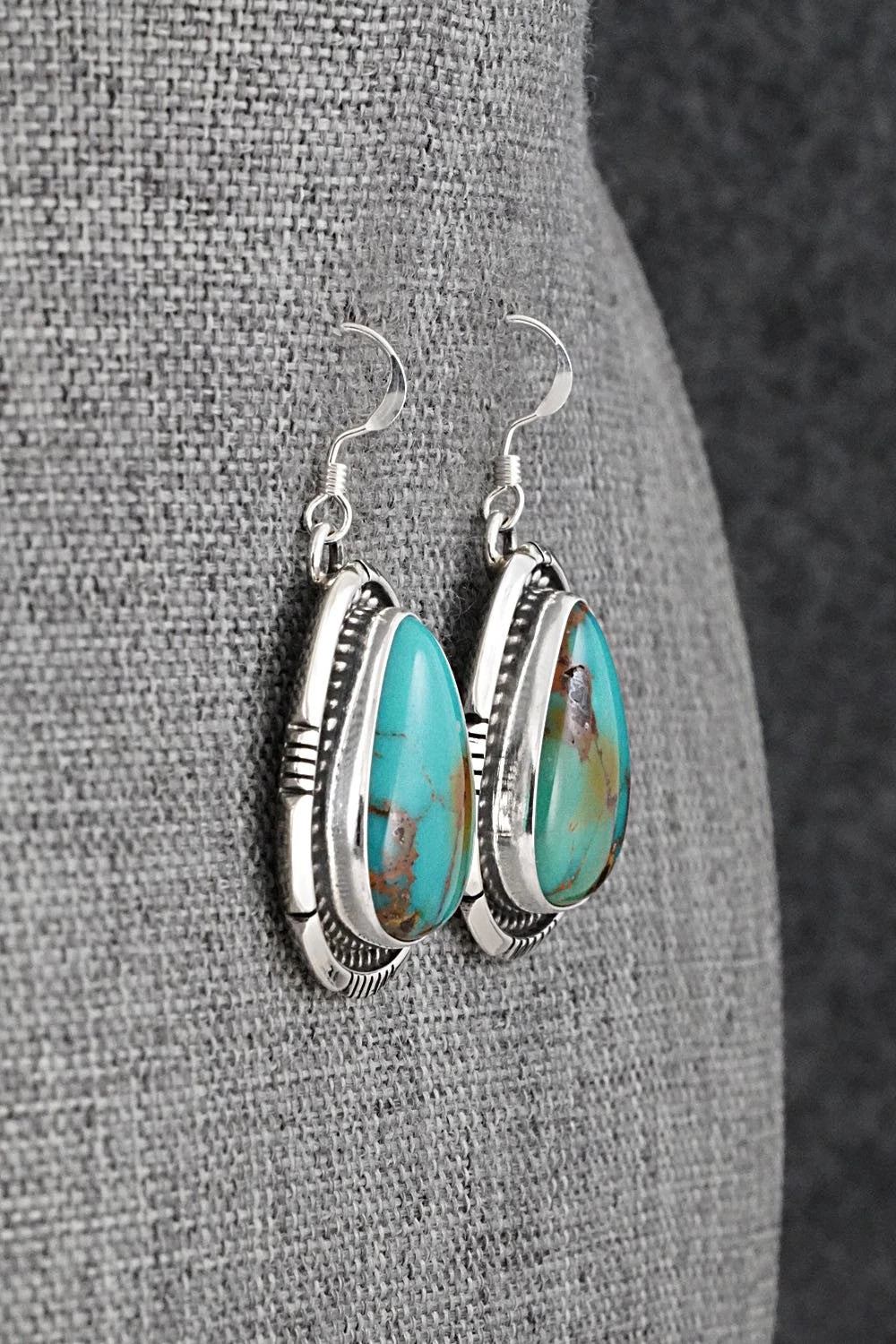 Turquoise & Sterling Silver Earrings - Irene Kee
