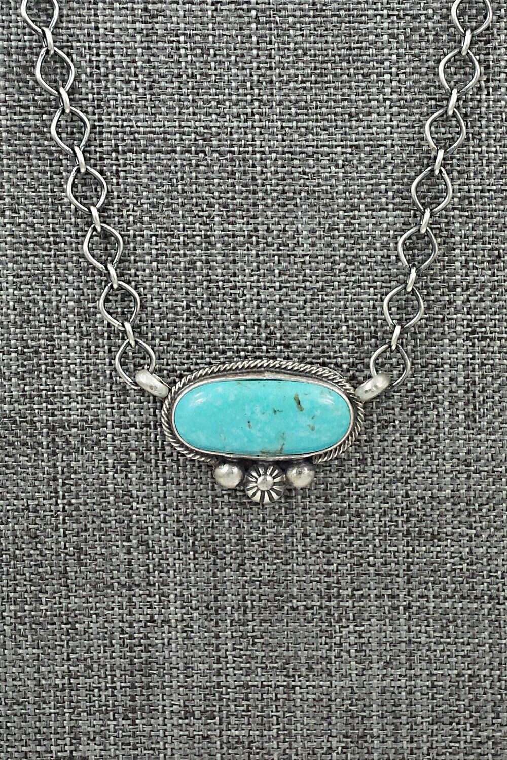 Turquoise & Sterling Silver Necklace - Kathleen Livingston