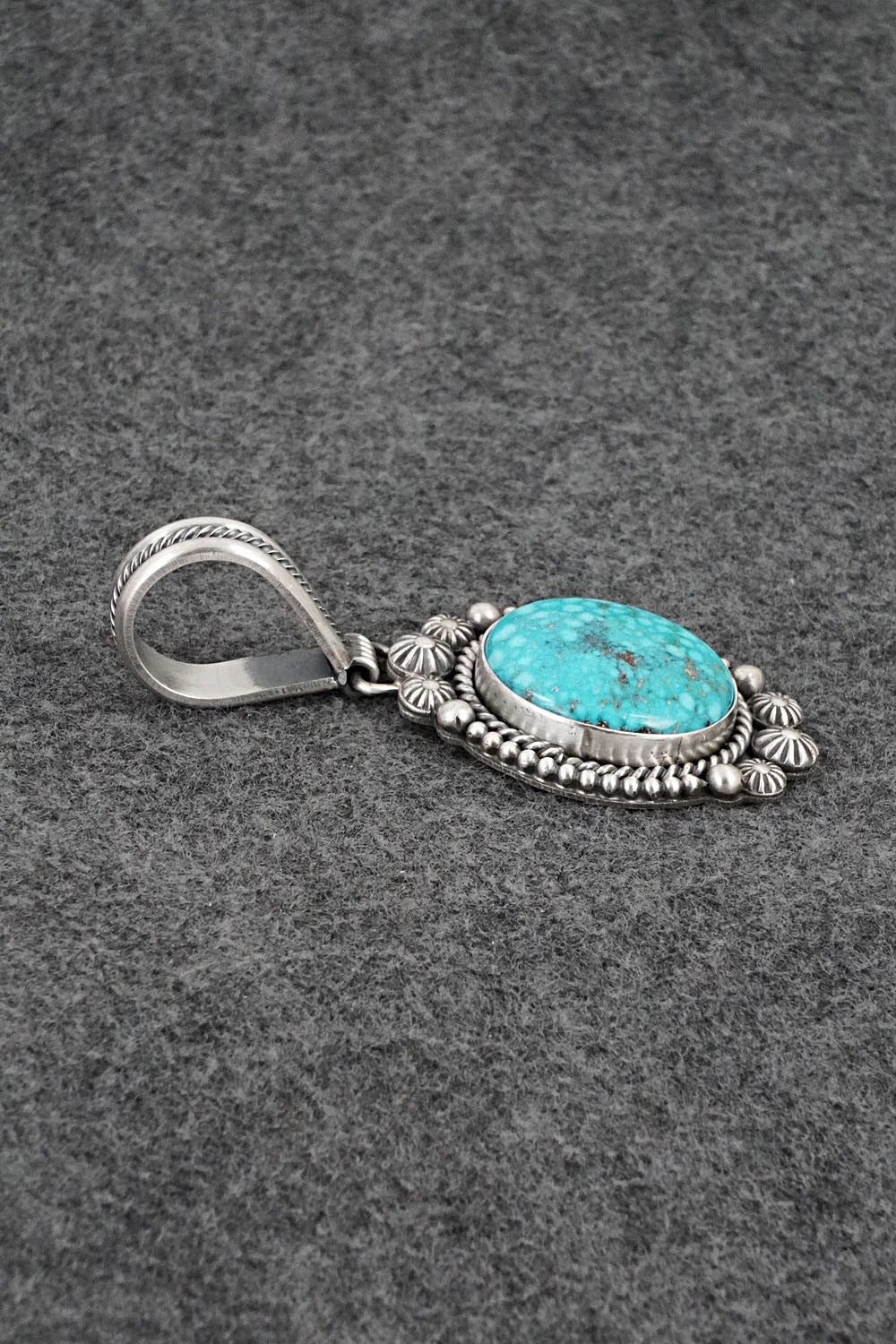 Turquoise & Sterling Silver Pendant - Michael Calladitto