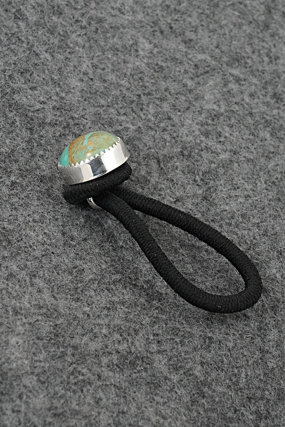 Turquoise & Sterling Silver Hair Tie - Jolene Begay