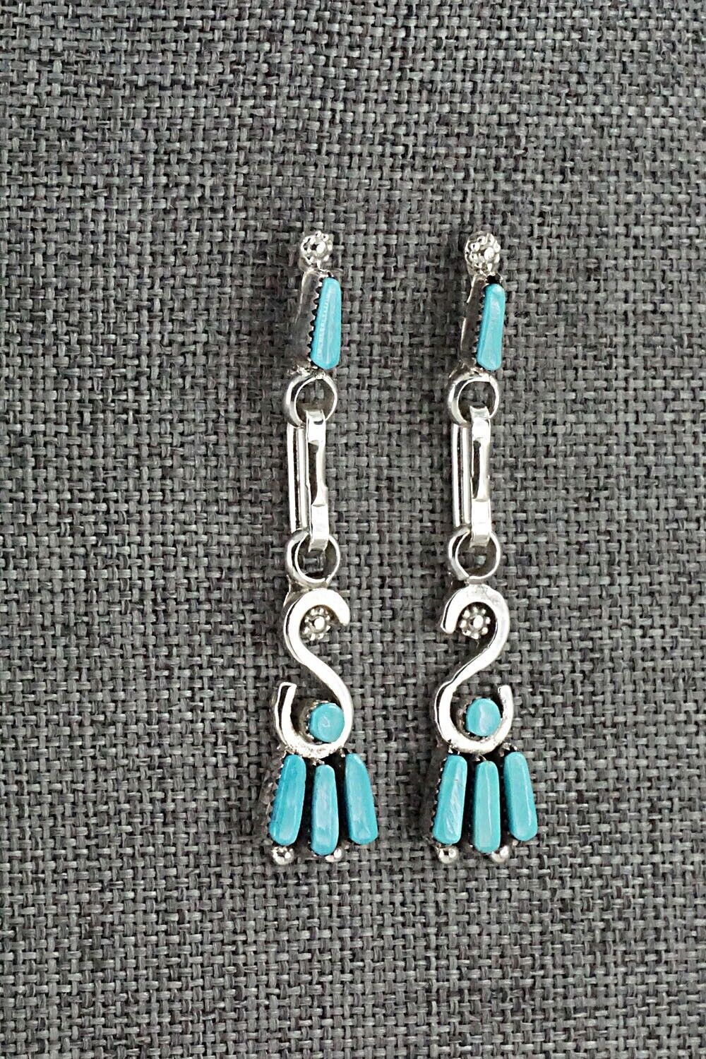 Turquoise & Sterling Silver Earrings - Carlene Hattie