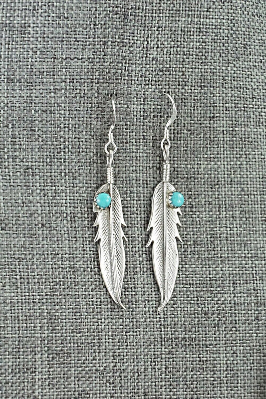 Turquoise & Sterling Silver Earrings - Louise Joe