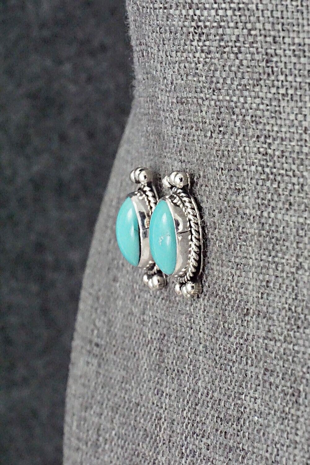 Turquoise & Sterling Silver Earrings - Rena Begay