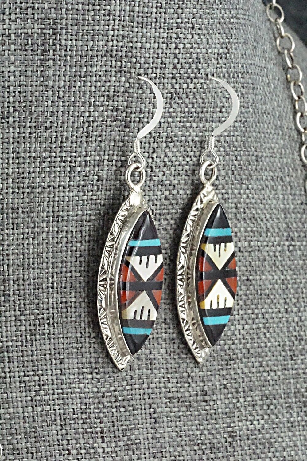 Multi-Stone & Sterling Silver Inlay Necklace Set - Leslie Lamy