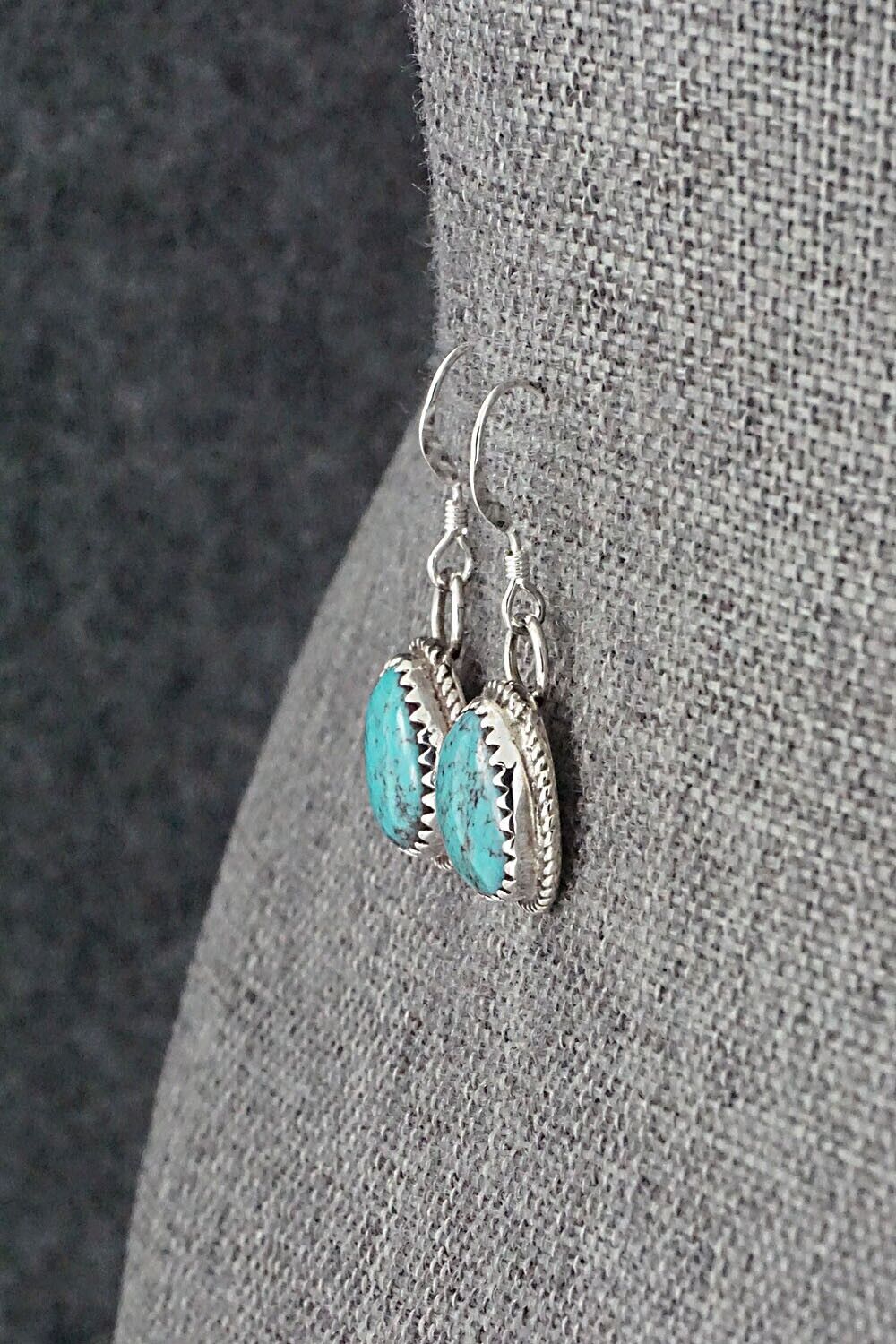 Turquoise & Sterling Silver Earrings - Ernest Hawthorne