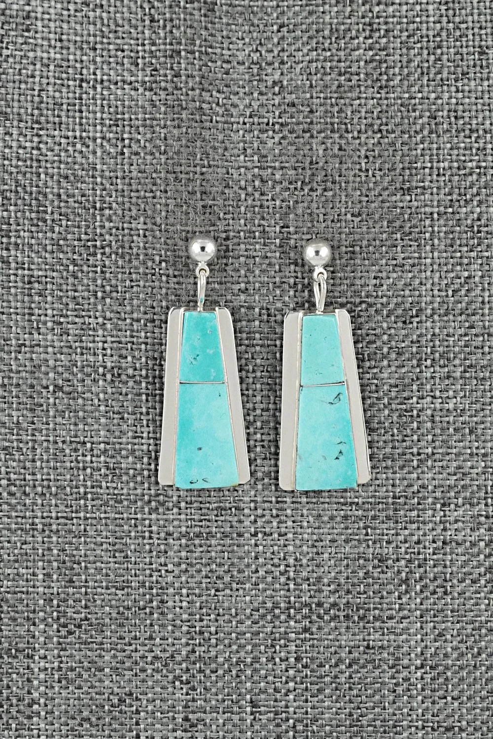 Turquoise & Sterling Silver Earrings - Brenda Pete