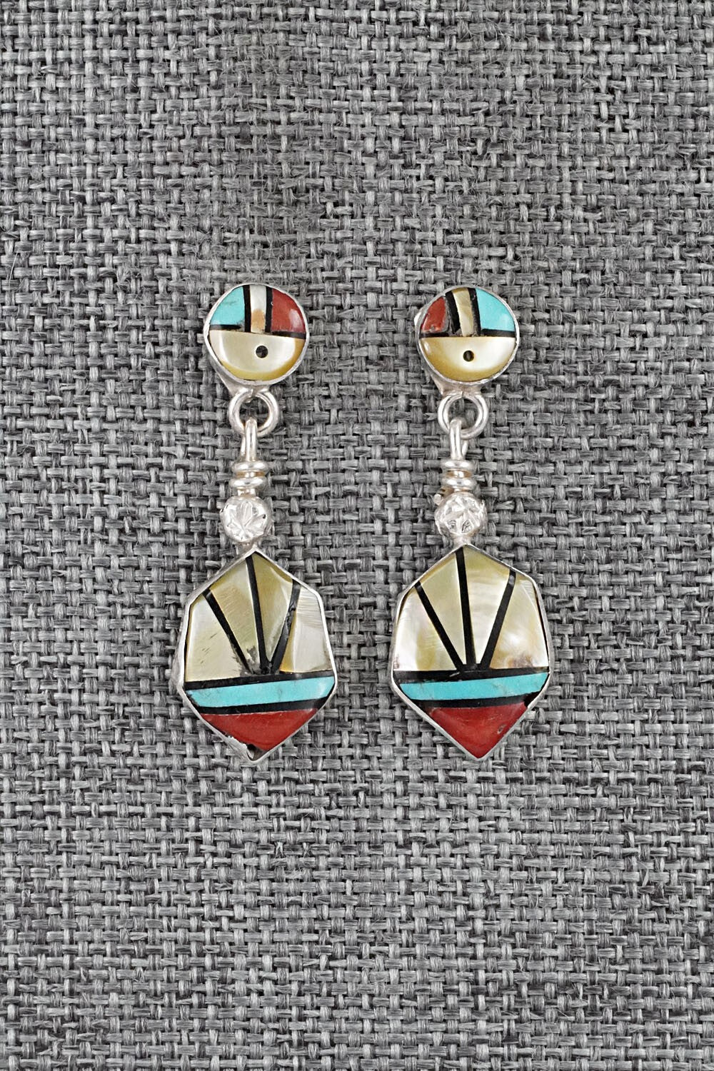 Multi-Stone Inlay & Sterling Silver Earrings - Ola Eriacho