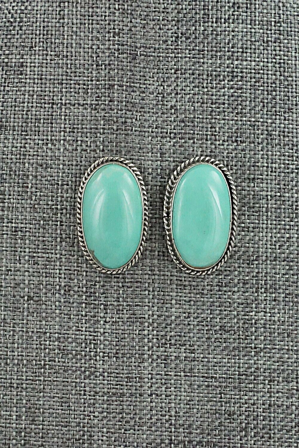 Turquoise & Sterling Silver Earrings - Rena Begay