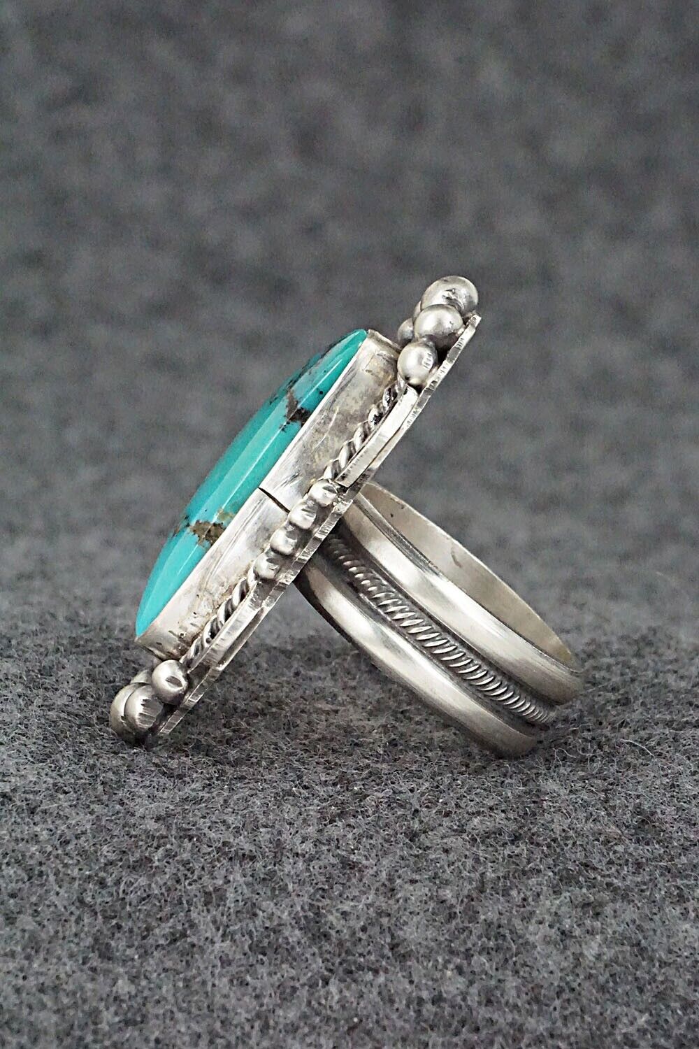 Turquoise & Sterling Silver Ring - Michael Calladitto - Size 8