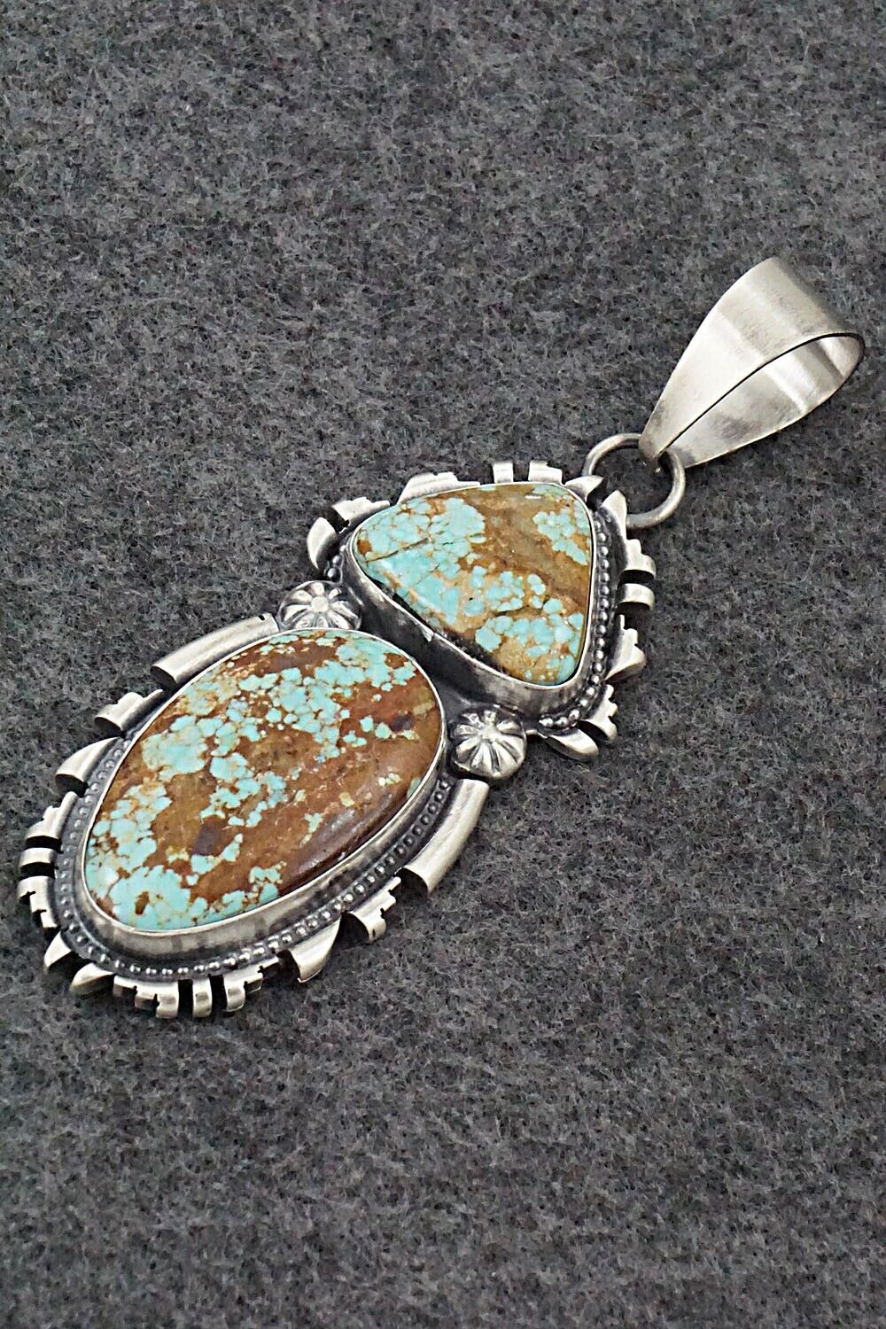 Turquoise & Sterling Silver Pendant - Randy Billy