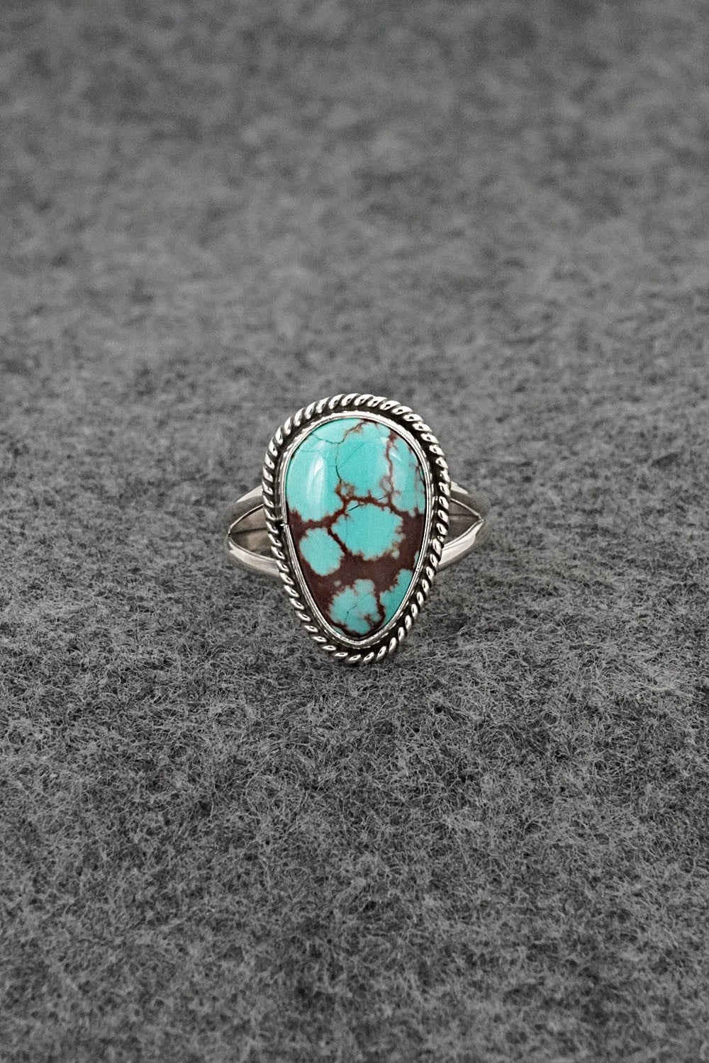 Turquoise & Sterling Silver Ring - Eugene Gruber - Size 7