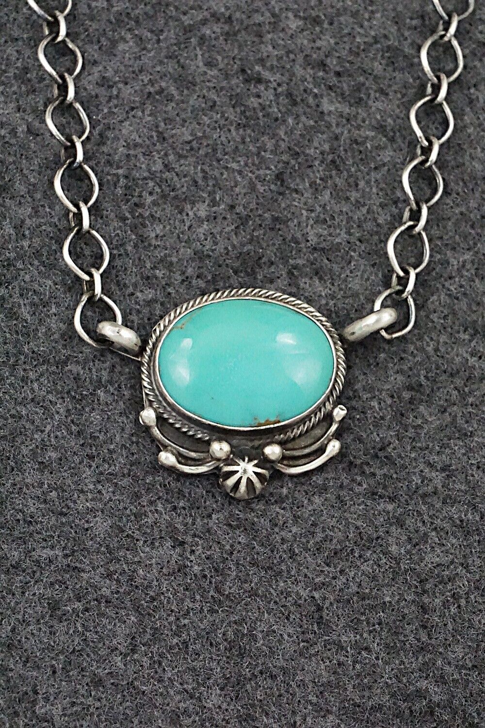 Turquoise & Sterling Silver Necklace - Kathleen Livingston