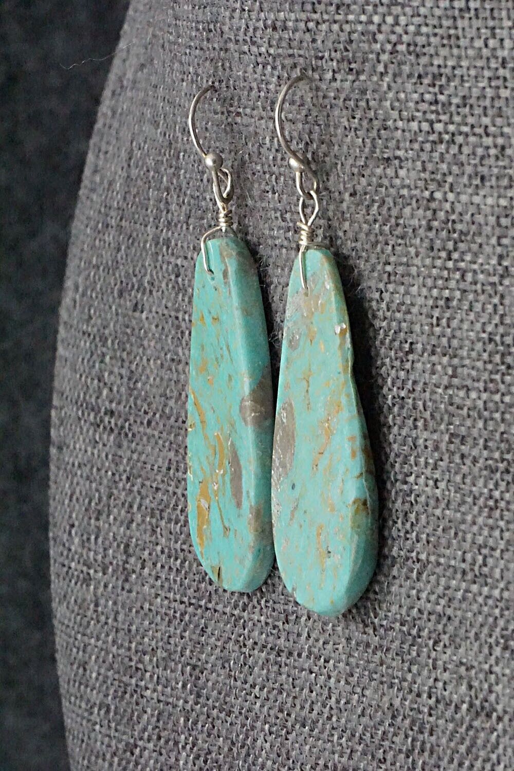 Turquoise & Sterling Silver Earrings - Joe Garcia