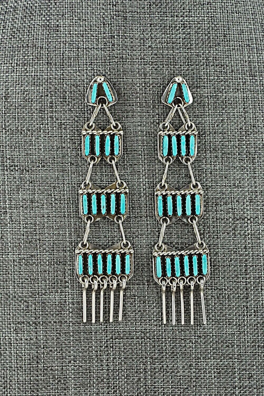 Turquoise & Sterling Silver Earrings - Charlie John