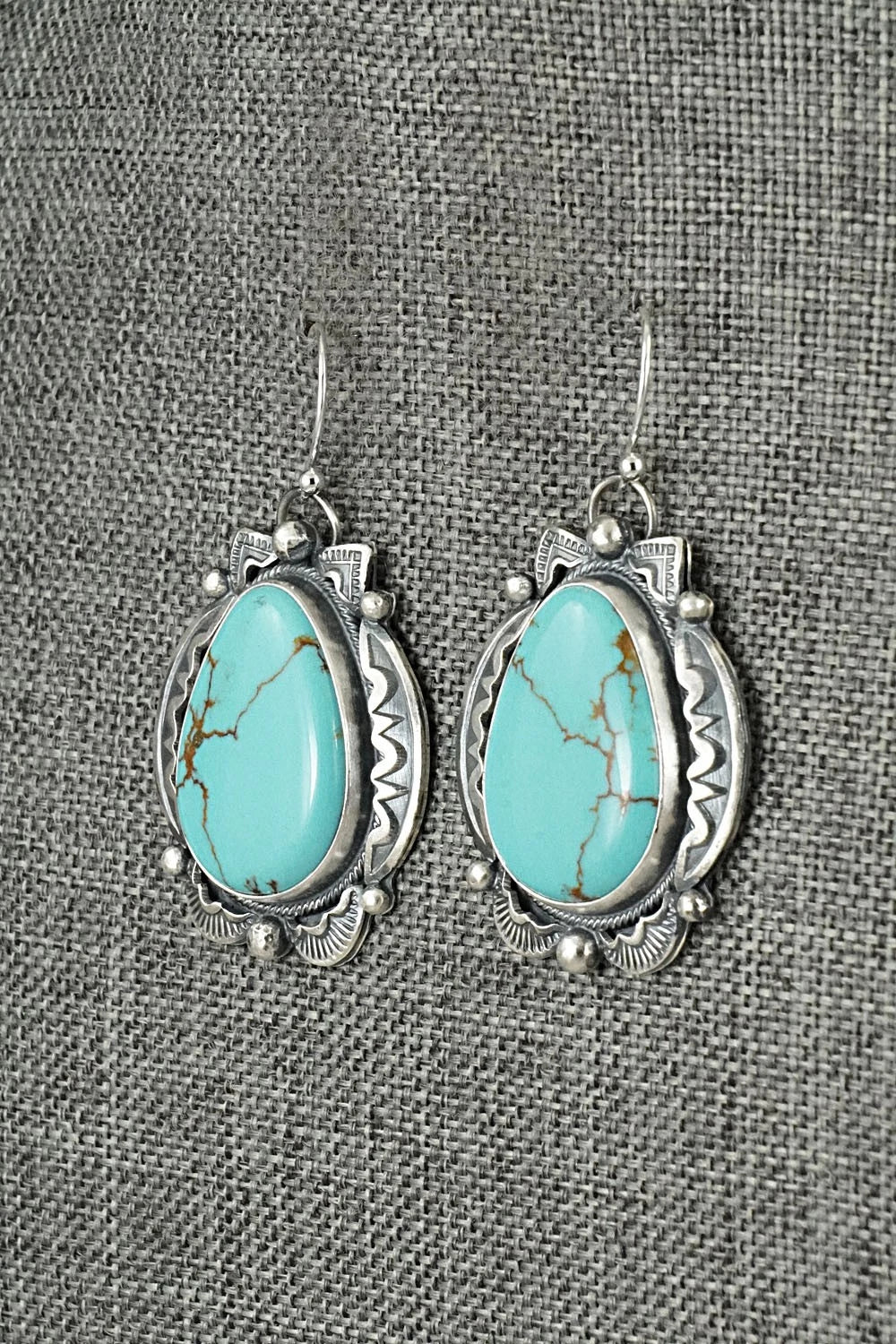 Turquoise & Sterling Silver Earrings - Jackson Hoskie