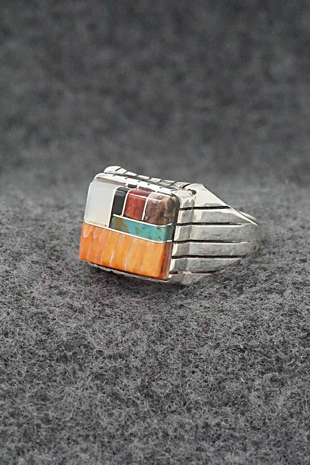 Multi-Stone & Sterling Silver Ring - Trevor Jack - Size 10.25