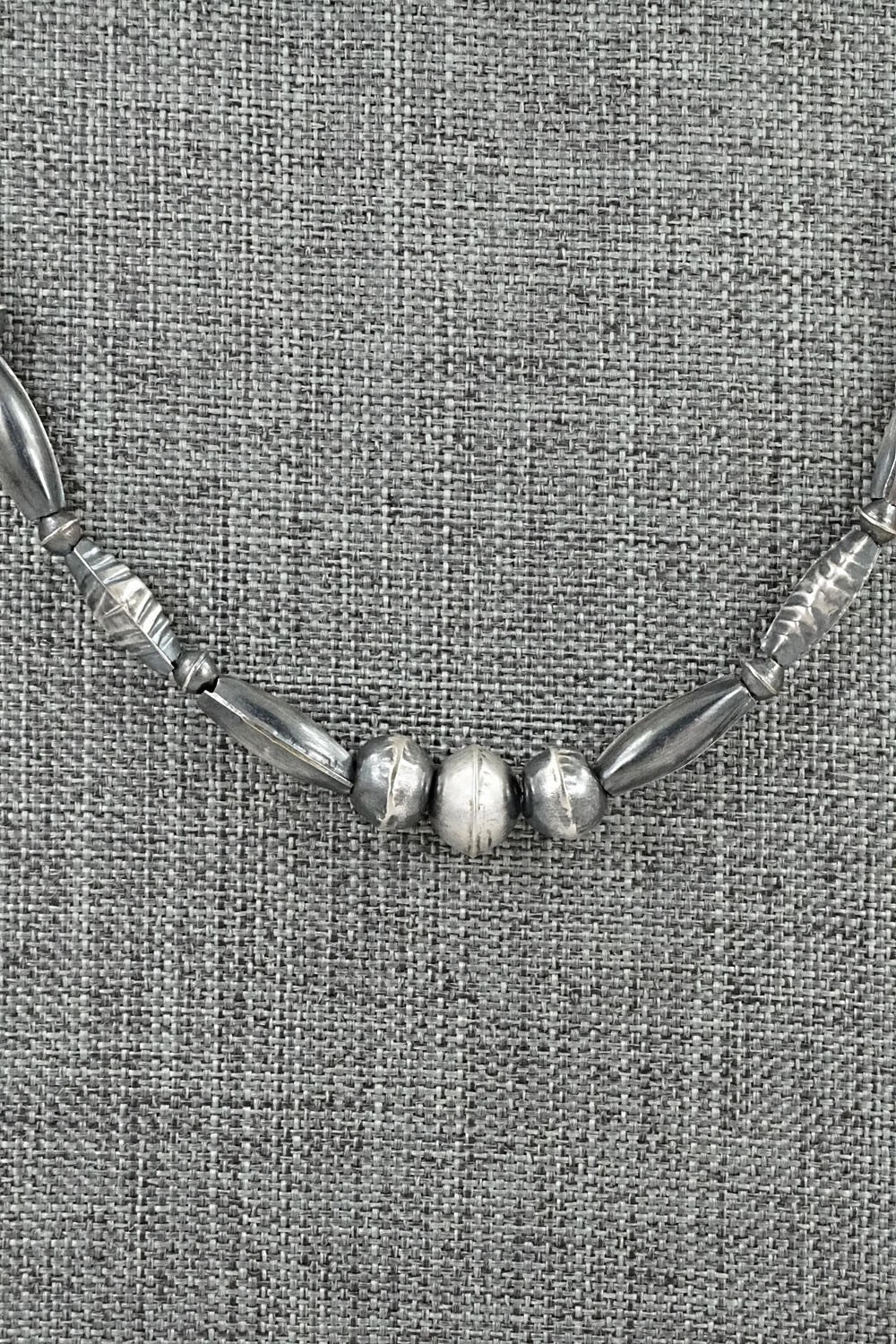 Sterling Silver Navajo Pearl Necklace 20" - Vintage