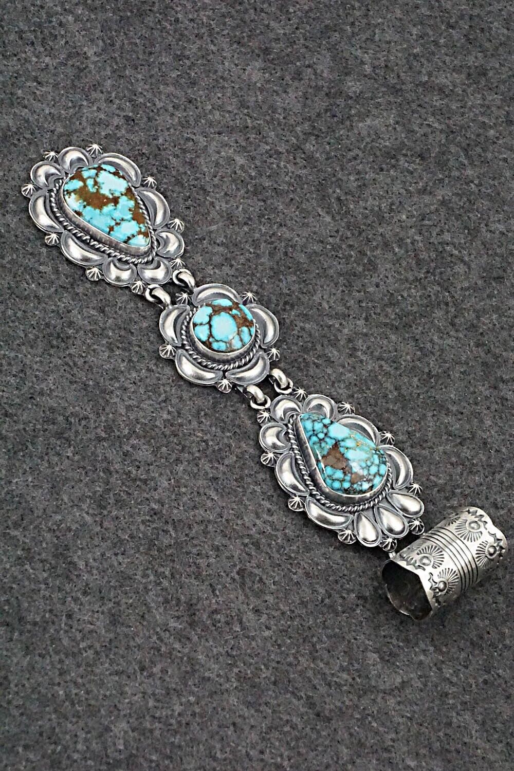 Turquoise & Sterling Silver Pendant - Raymond Delgarito
