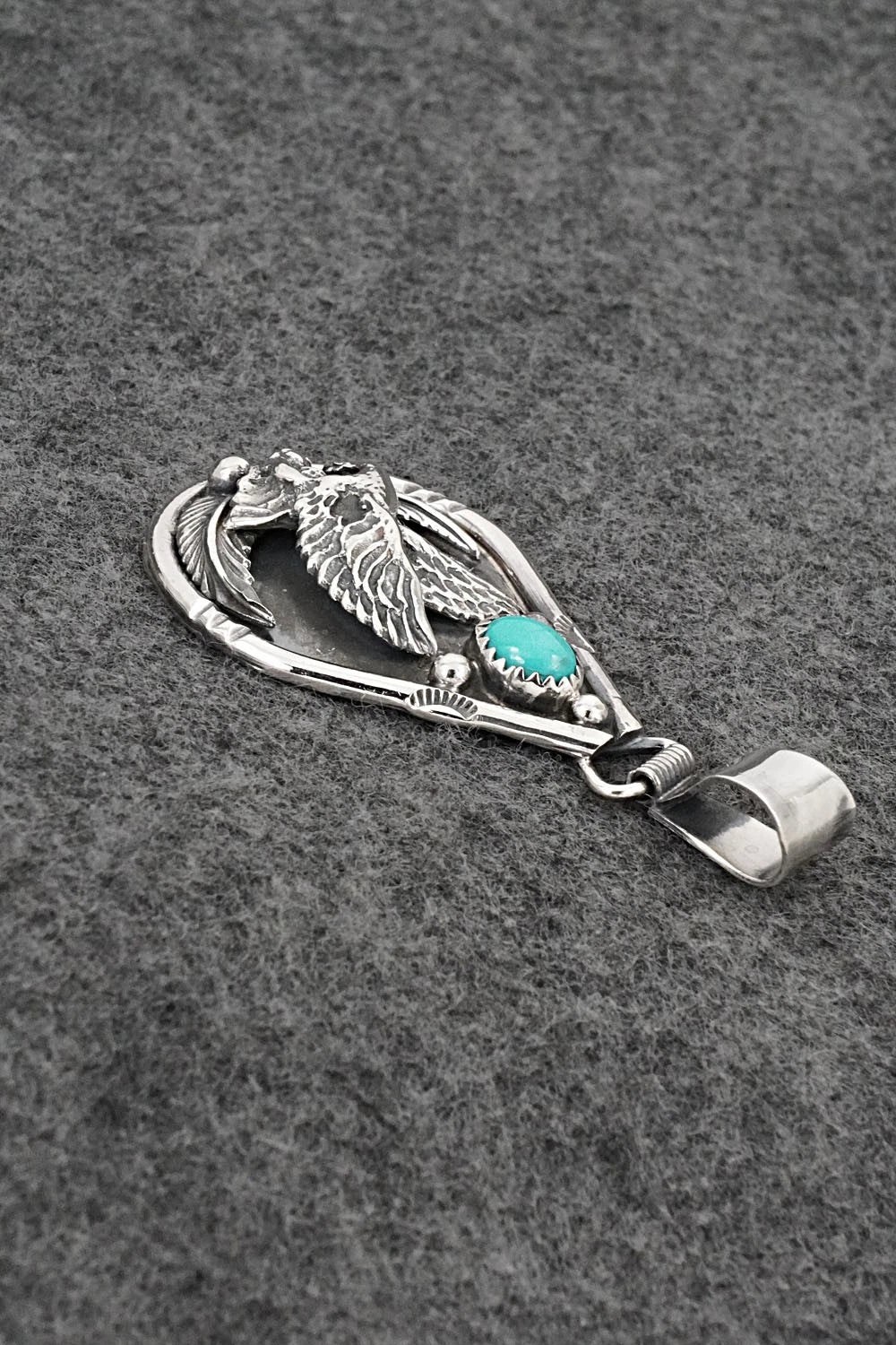 Turquoise & Sterling Silver Pendant - Darrell Morgan