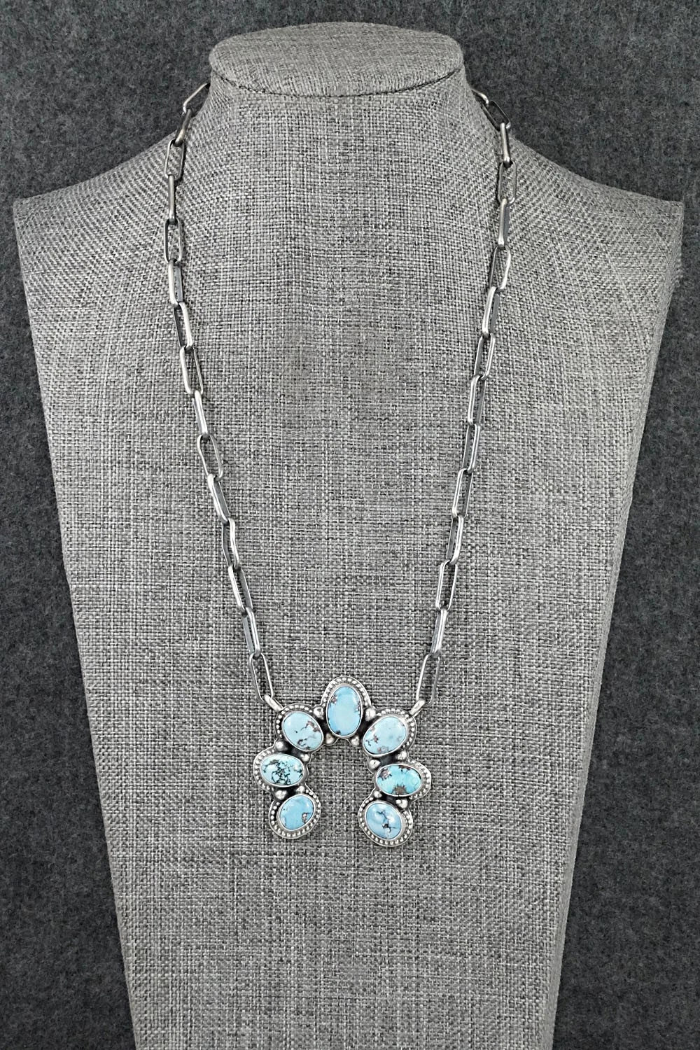 Turquoise & Sterling Silver Necklace - Darrin Livingston