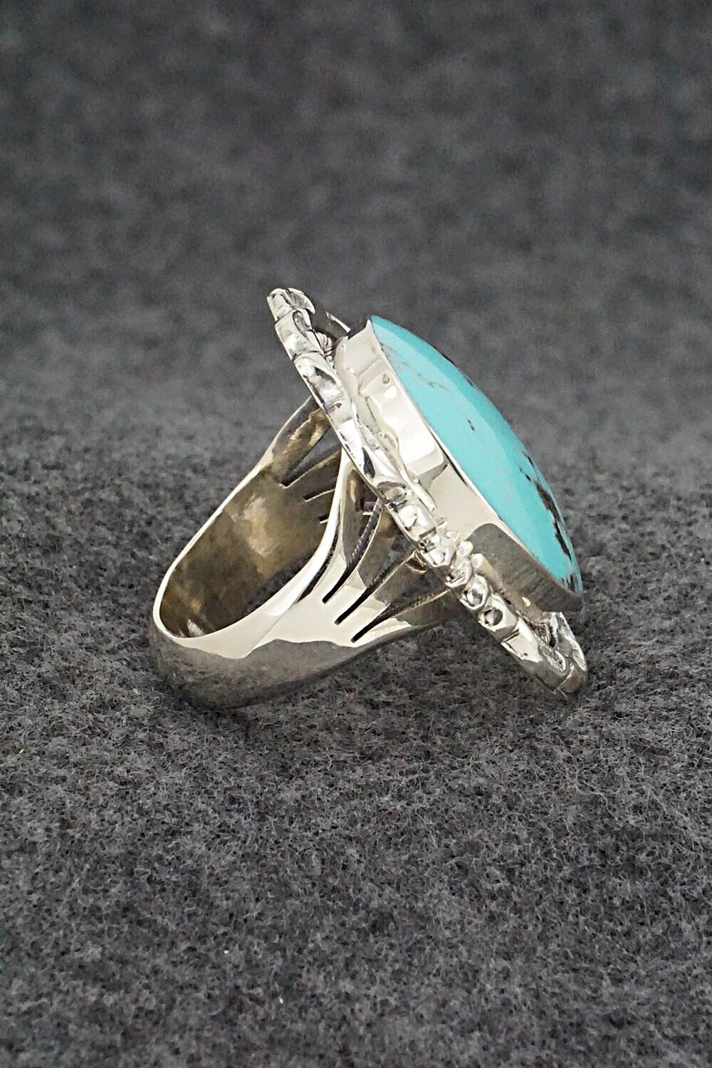 Turquoise & Sterling Silver Ring - Emerson Delgarito - Size 8