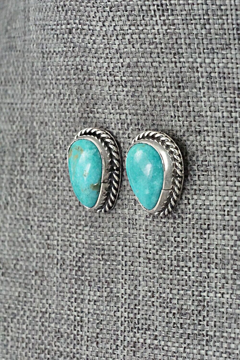 Turquoise & Sterling Silver Earrings - Marco Begaye