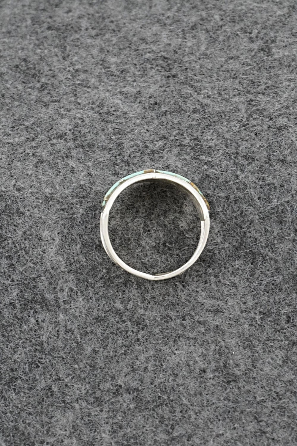 Turquoise & Sterling Silver Ring - Andrew Enrico - Size 8