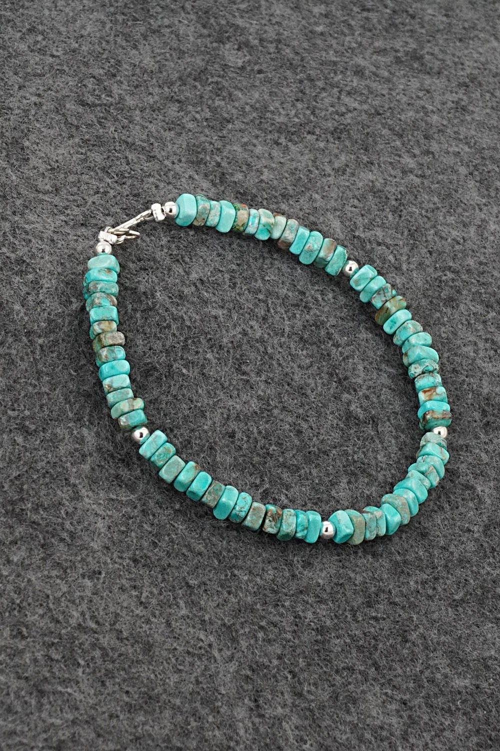 Turquoise & Sterling Silver Bracelet - Doreen Jake