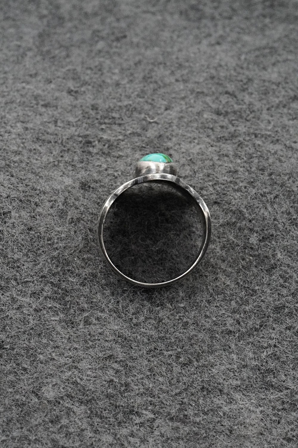 Turquoise and Sterling Silver Ring - Raymond Coriz - Size 9