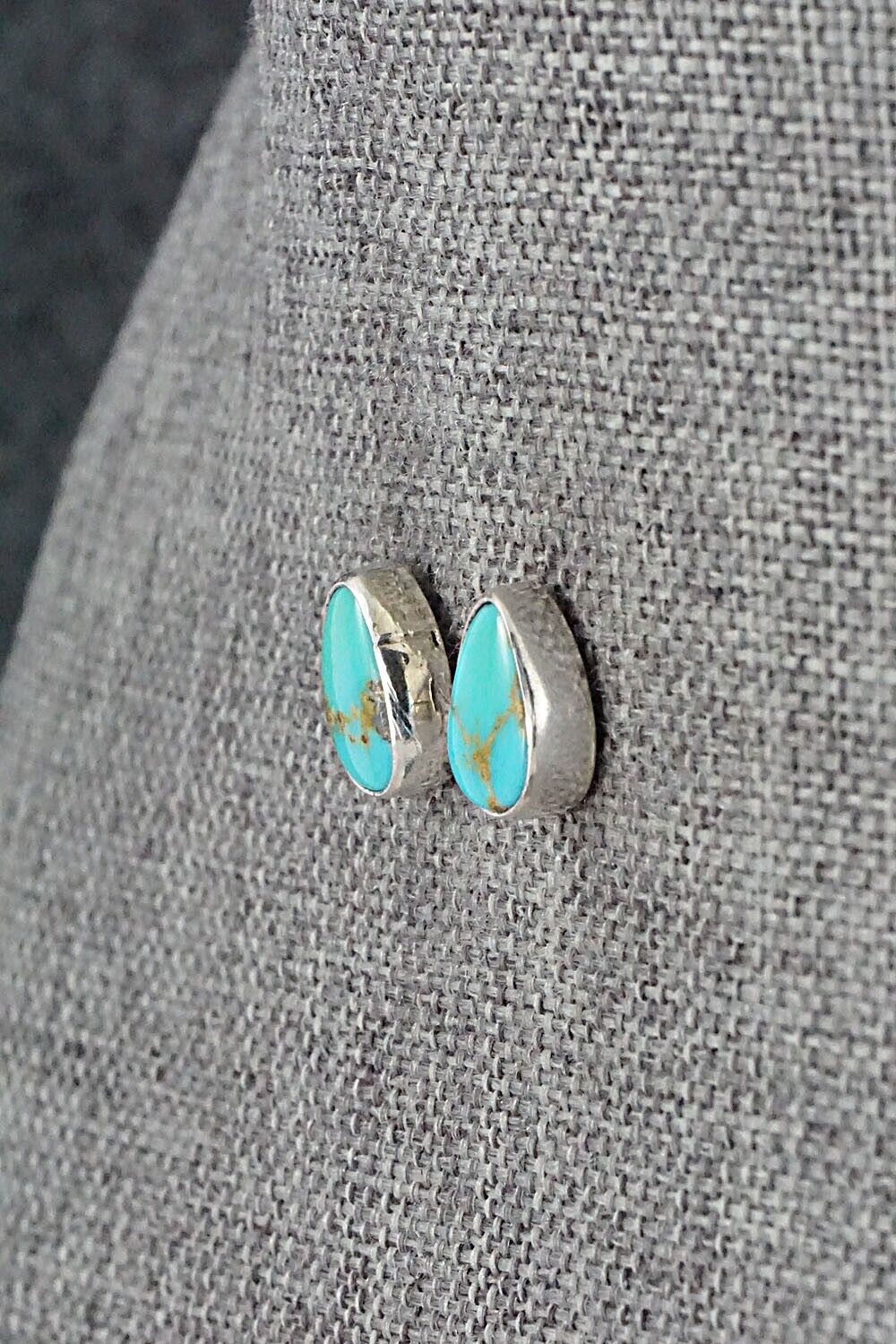 Turquoise & Sterling Silver Earrings - Marco Begaye