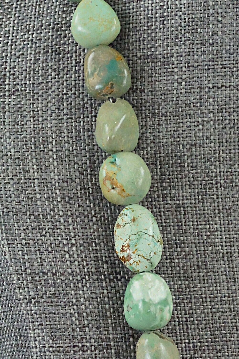 Turquoise & Sterling Silver Necklace 24" - Louise Joe