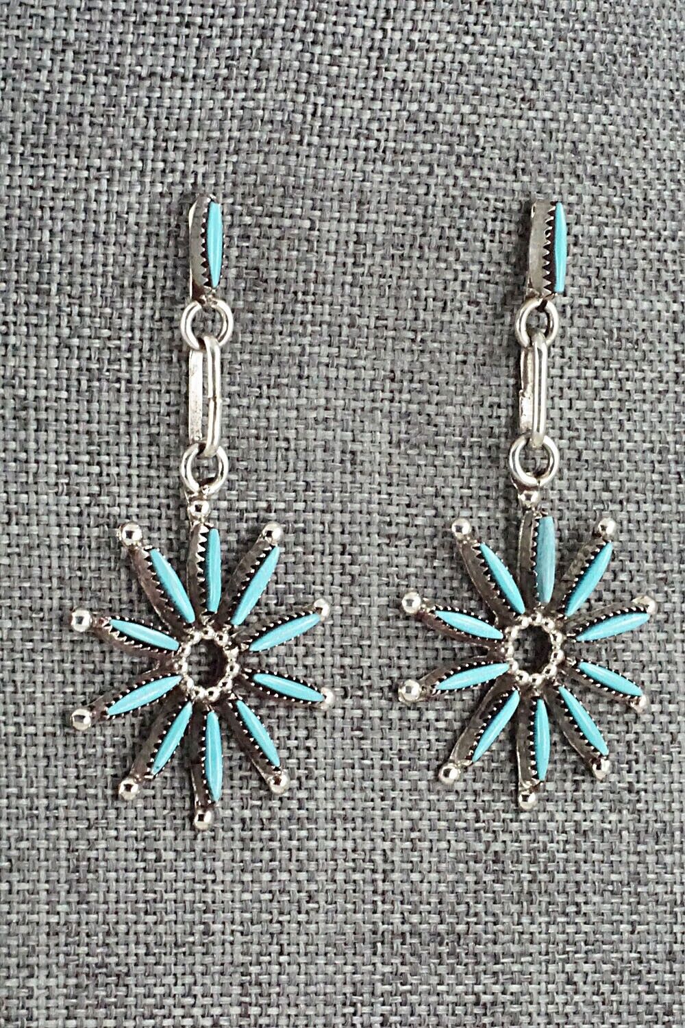 Turquoise & Sterling Silver Earrings - Yvette Kaamasee