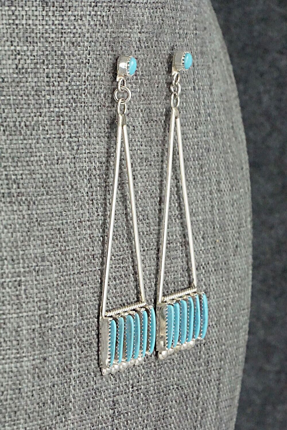 Turquoise & Sterling Silver Earrings - Ashley Laate