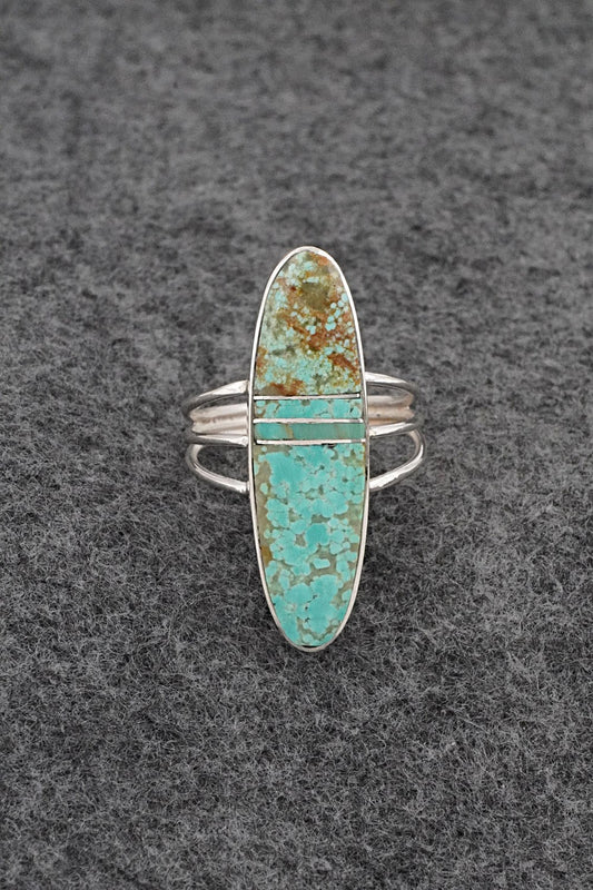 Turquoise & Sterling Silver Ring - Harold Smith - Size 8.5
