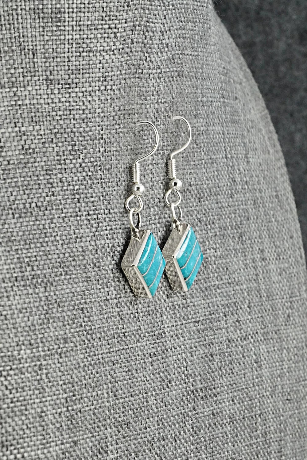 Turquoise and Sterling Silver Earrings - Michelle Haloo