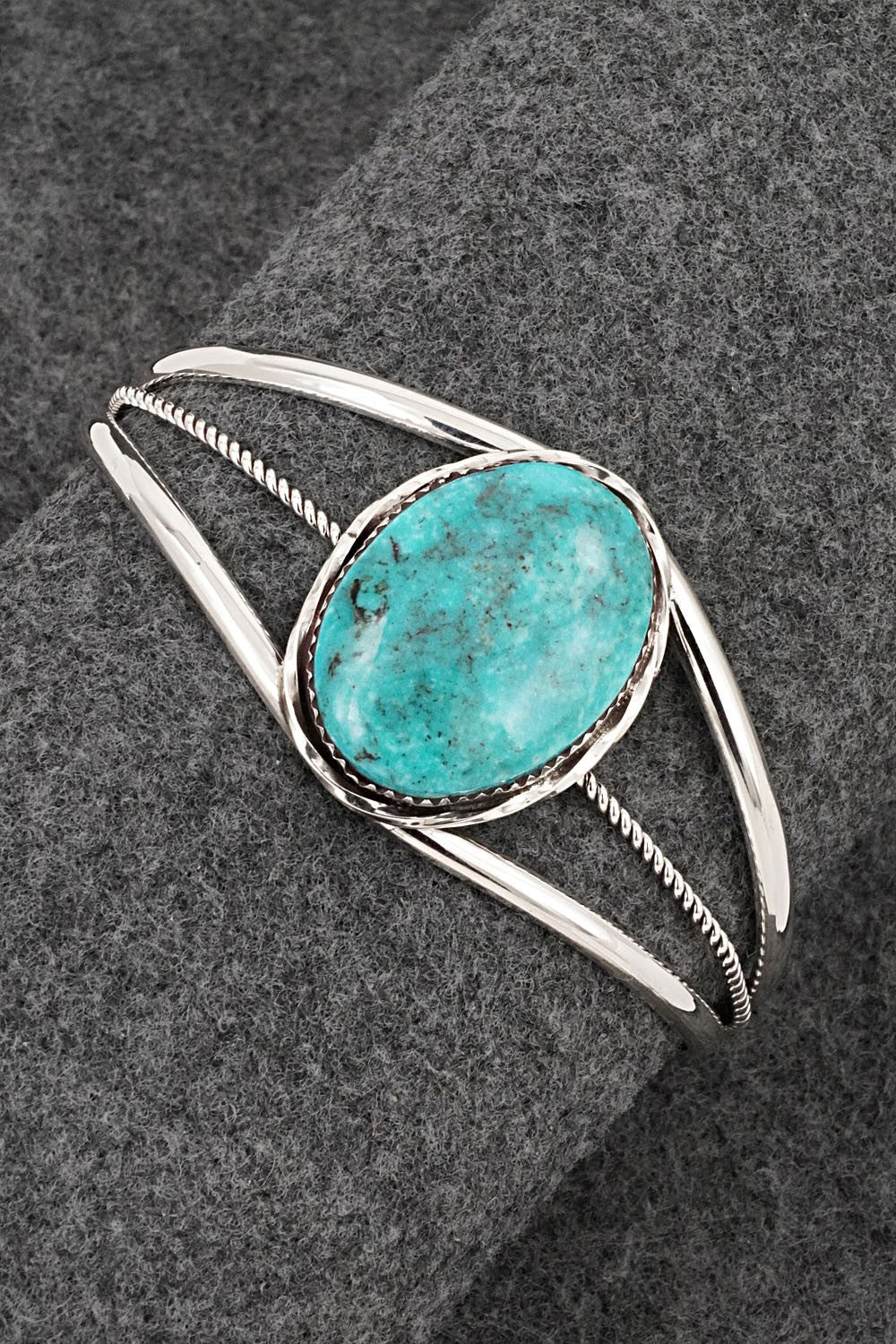 Turquoise & Sterling Silver Bracelet - Ernest Hawthorne