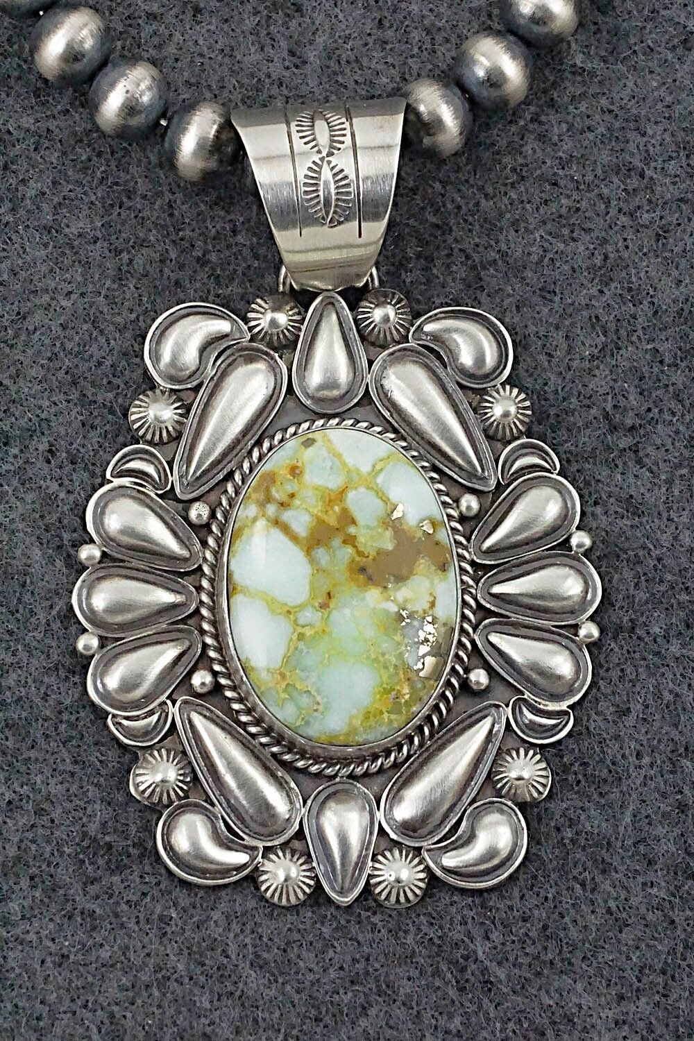 Variscite & Sterling Silver Necklace - Derrick Gordon