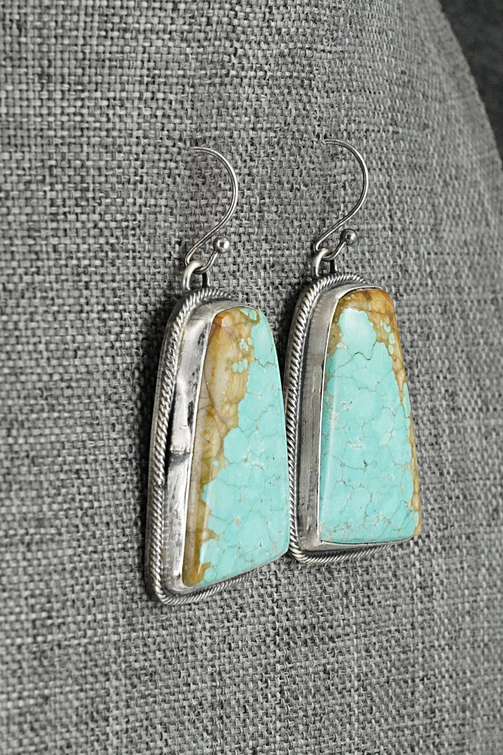 Turquoise & Sterling Silver Necklace and Earrings Set - Bobby Johnson