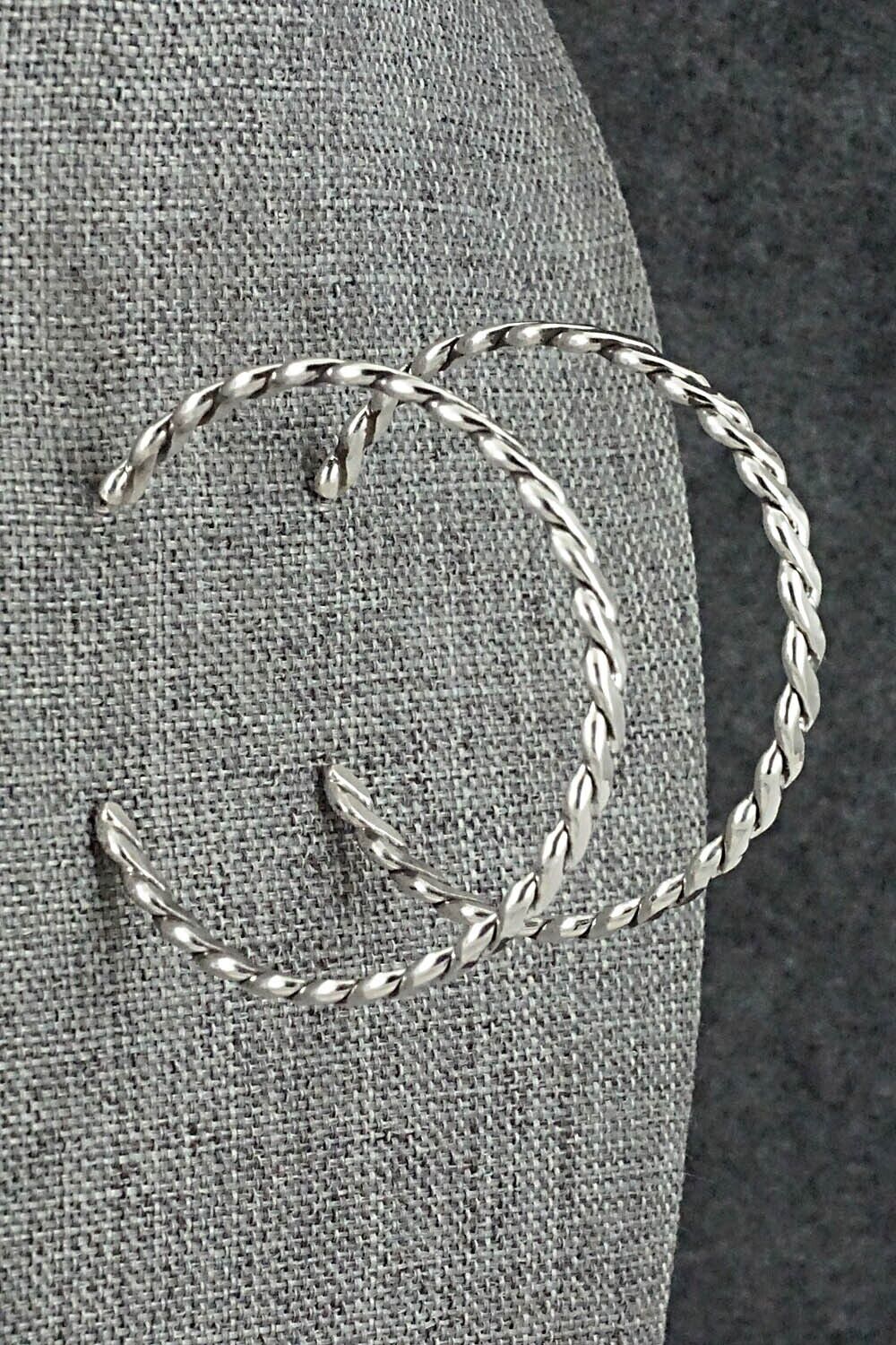Sterling Silver Hoop Earrings - Ben Tahe