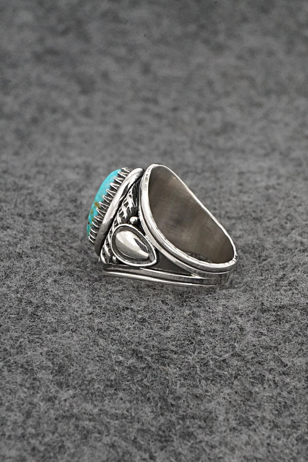 Turquoise & Sterling Silver Ring - Derrick Gordon - Size 8