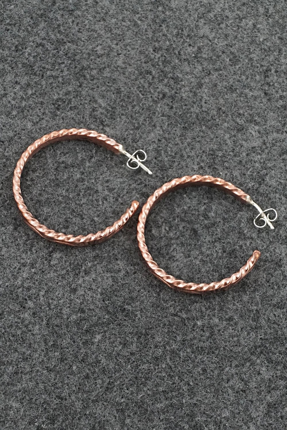 Copper Hoop Earrings - Elaine Tahe