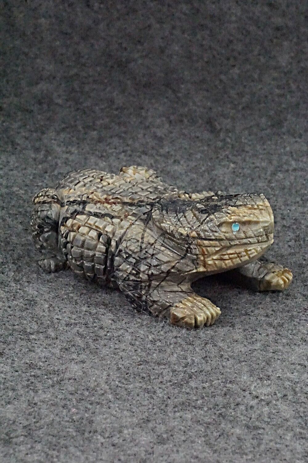 Horned Toad Zuni Fetish Carving - Tony Mackel