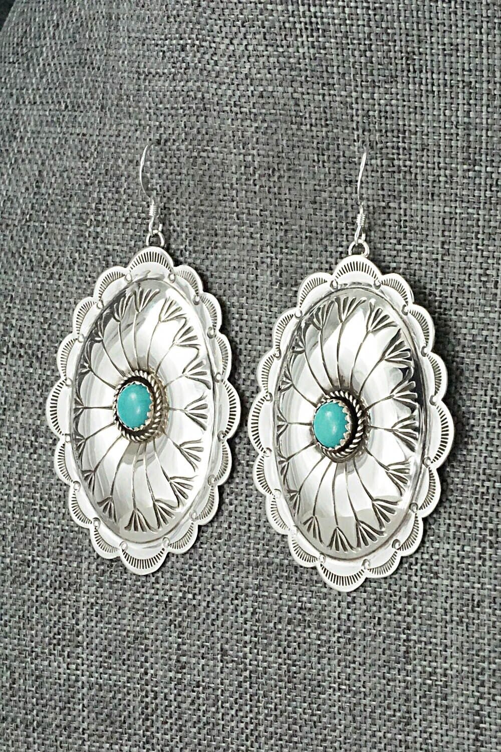 Turquoise and Sterling Silver Earrings - Jimmie James