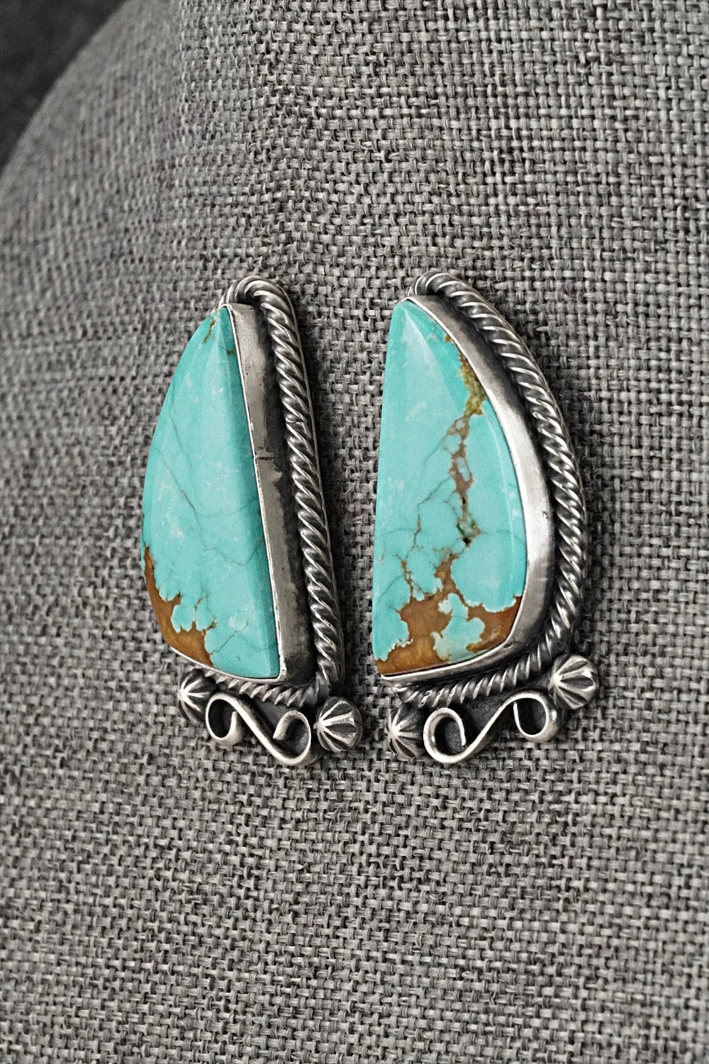 Turquoise & Sterling Silver Necklace and Earrings Set - Paul Livingston