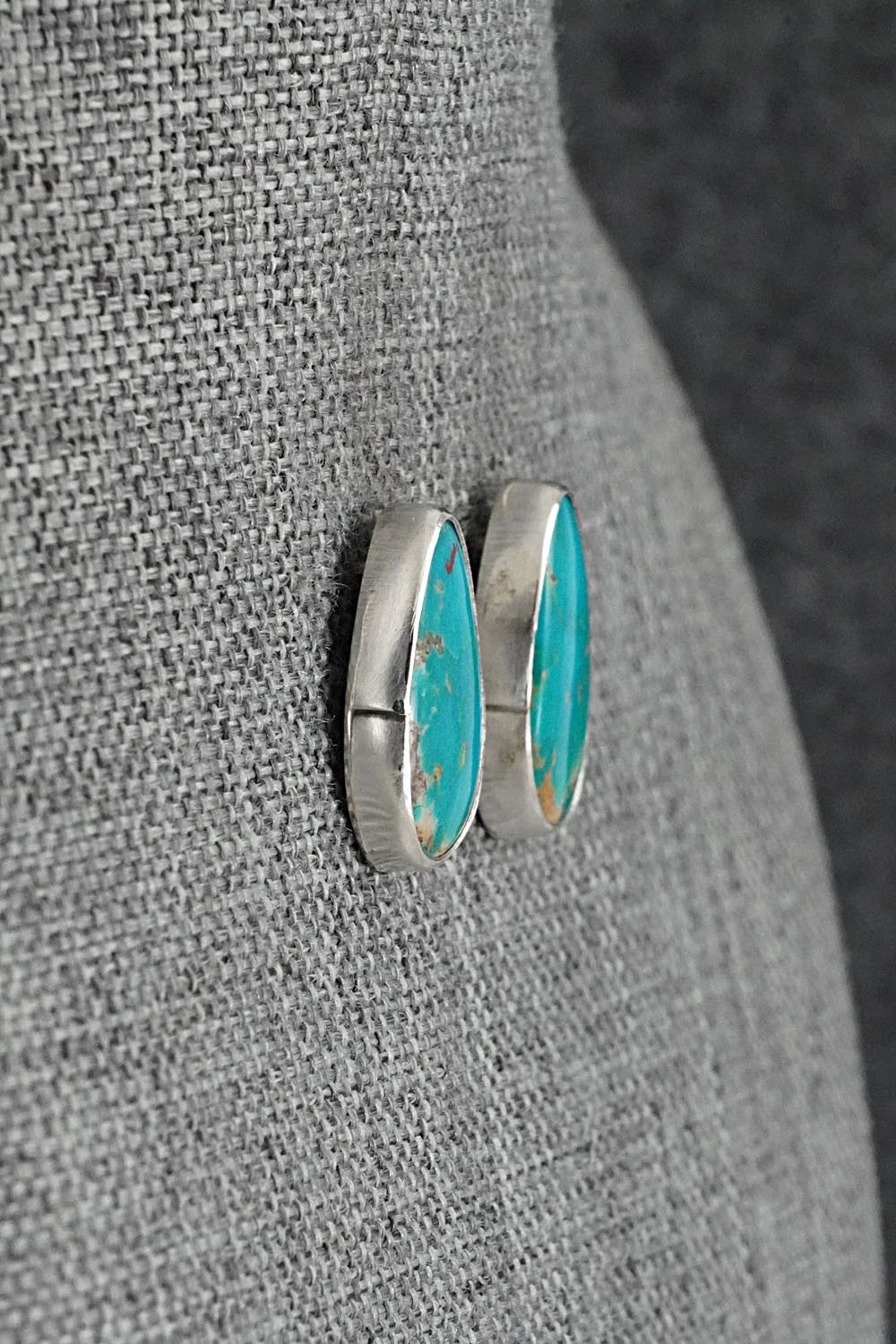 Turquoise & Sterling Silver Earrings - Rosemary Saunders