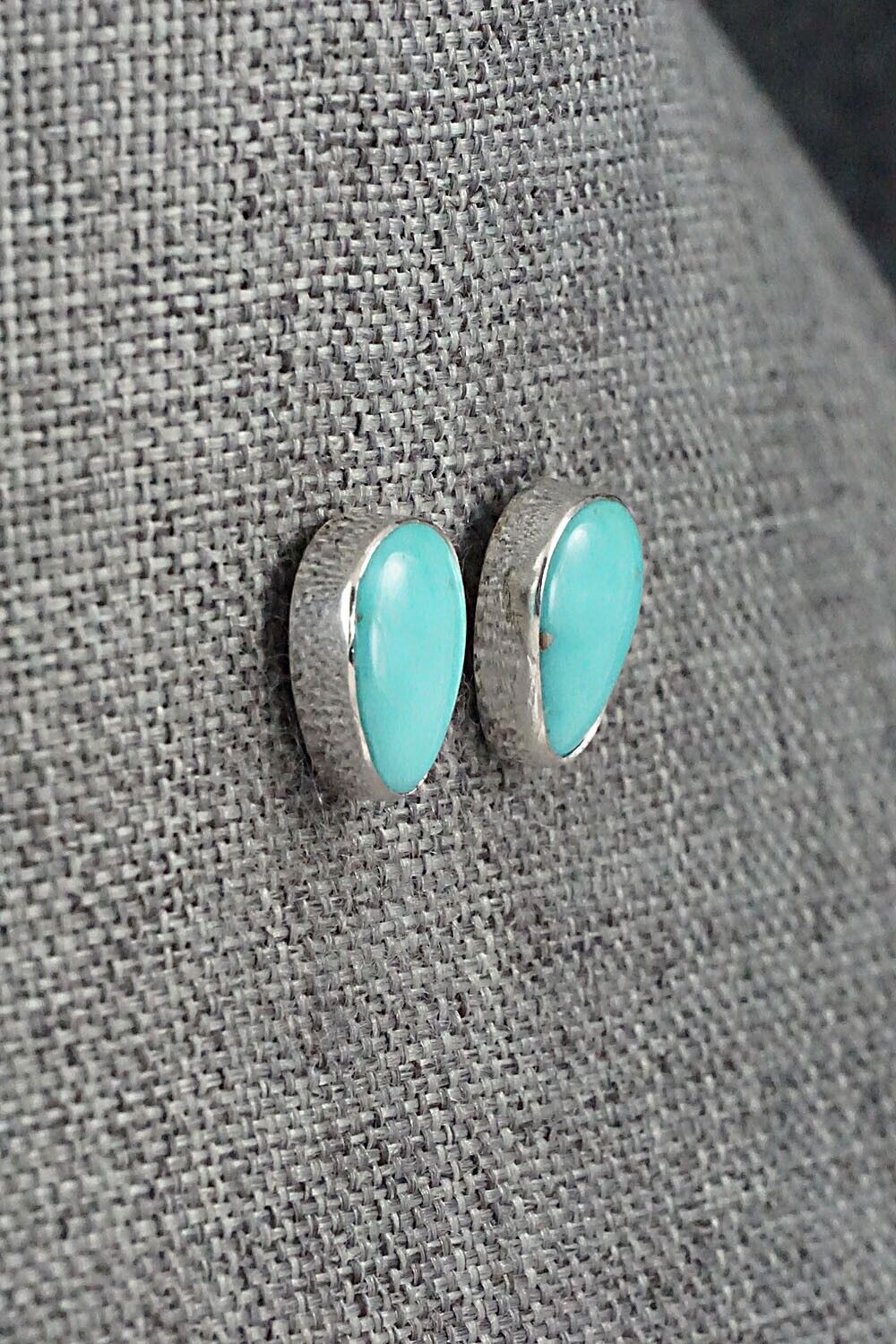 Turquoise & Sterling Silver Earrings - Marco Begaye