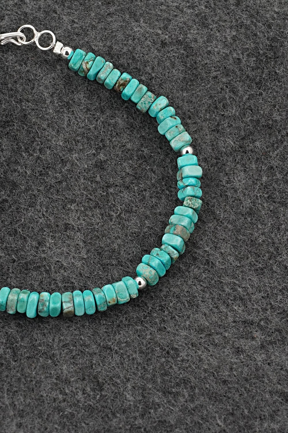 Turquoise & Sterling Silver Bracelet - Doreen Jake